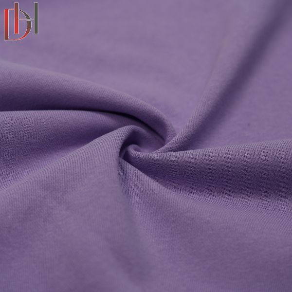 Organic Knitted French Terry Fleece Fabric 380gsm 185cm Circle Pattern Woolen Fabric