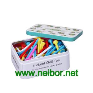China Rectangular shape Golf tees packaging tin box on sale