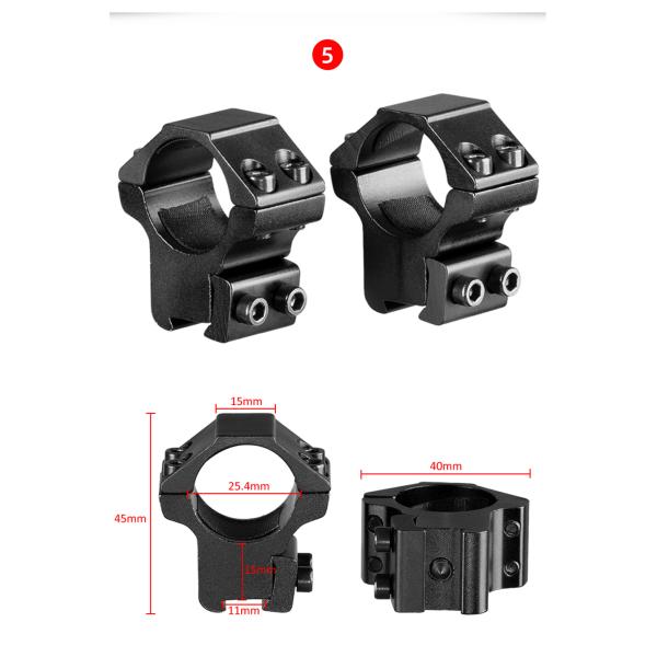 30mm 25.4mm Hunting Scope Rings And Mounts 11mm 20mm Dovetail Rail