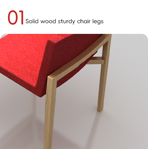 Solid Wood Sturdy Chair With Soft And Comfortable Seat Cushion Support customization