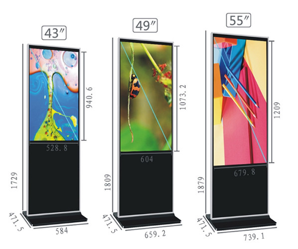 Kiosk Vertical LCD Advertising Display Interactive Floor Standing Touch Digital Signage
