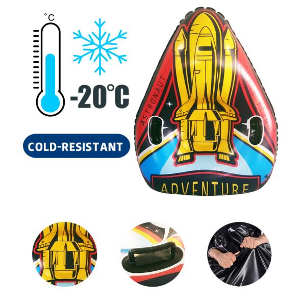 Rocket triangle shape new design snowtube toy for kid winter sledge