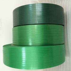 China 16-25mm Green PET Strapping Plastic Packing Belt For Big Box Heavy Machine Engine Packing on sale
