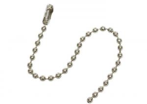 Buy cheap Beaded Chain Nickel Plated Stainless Steel Split Key Ring 4-1/2 Length product