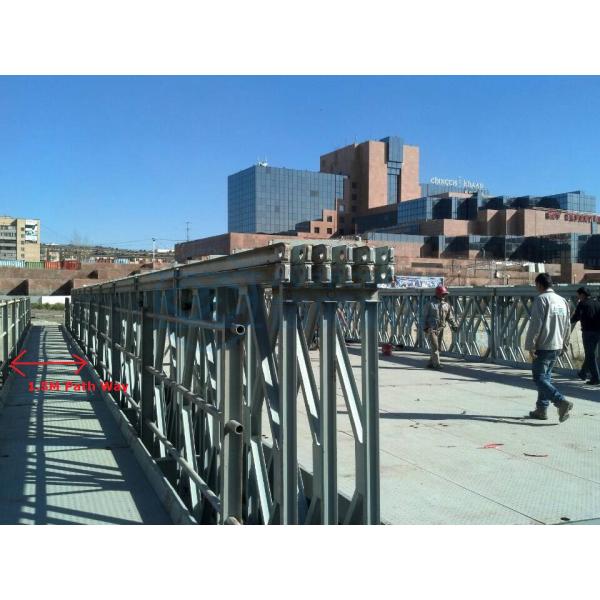 Modular Truss Steel Structures Bailey Type Bridge Strong For Emergency