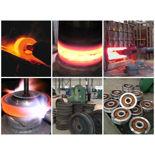Heat Treatment Industry Rail Mounted Casting Wheel Forged Steel Crane Wheels