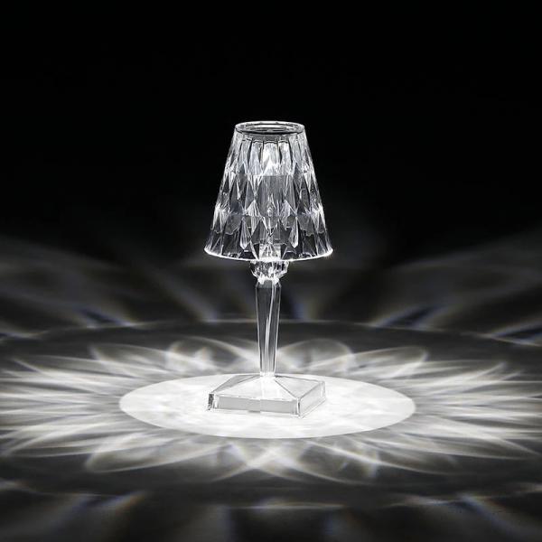 Nordic Diamond Bedroom Bar Restaurant Fixtures Charging Led Desk Lamp Night Lights crystal Acrylic Bedside Light Table Lamps