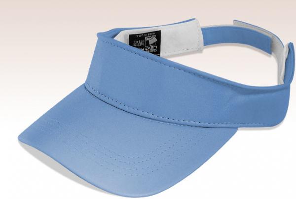 Quality Sky Blue 3 Panels Twill Sun Visor Hat August Sportswear / Self Fabric Sweatband for sale