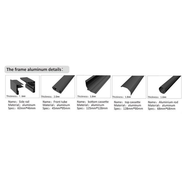 Motorized Outdoor Zip Track Blinds For Retractable Pergolas And Louver Blade Pergolas