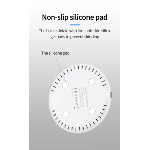 15W Fast Charging Q18 Wireless Charger Pad For Smart Phone Wireless Charging Dock Station