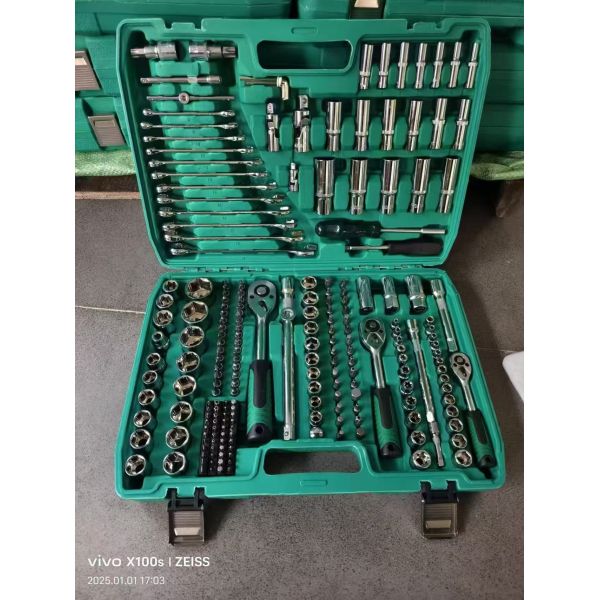 Manufacturer Supplied 216 Piece Vertically Arranged Automotive Repair 216pcs Wrench Tool Set with Chromium Vanadium Steel Tools