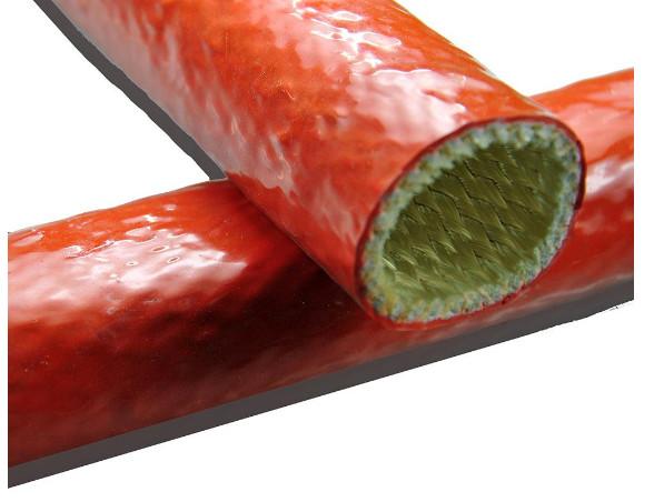 Quality Flame Heat Shield Fire Proof Fiberglass Sleeving For Hydraulic Pipe Protection for sale