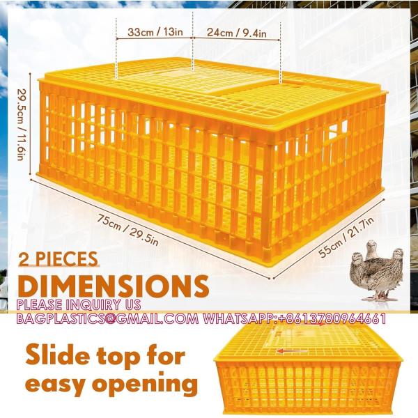 Poultry Carrier Crate Chicken Transport Cage Bird Chicken Carrier Travel Crate Basket Box