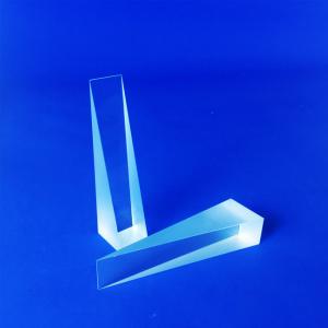 China Transparent Optical Quartz Glass Rectangular Optical Wedge Prism Element on sale