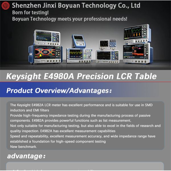KEYSIGHT Agilent E4982A LCR Meter with 20 Hz to 2 MHz Frequency Range 0.05% Accuracy and 510 MHz Analyze Bandwidth