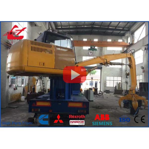 Tailer Mobile Scrap Baler Logger Hydraulic Baling Press Automatic Feeding and Discharding