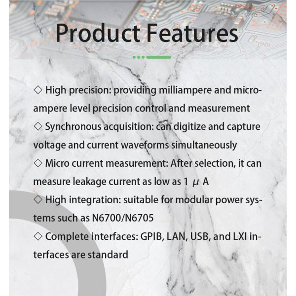 Keysight N6762A Precision DC Power Module with 50V 3A 100W Output for High Accuracy Applications
