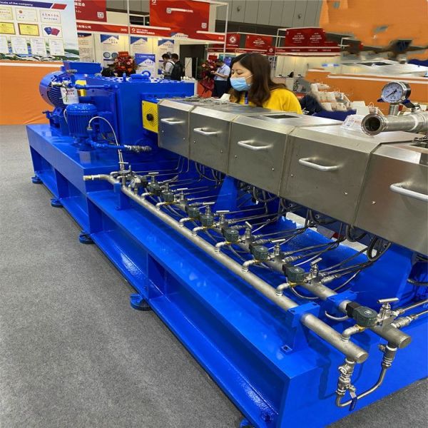Twin Screw Extruder For Plastic Cable Material PVC Wire & Cable Compounding Granulation Line