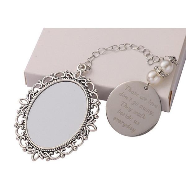 Graduation Gifts Double Sided Printing DIY Sublimation Memorial Photo Charm With Custom Laser Engraving Text