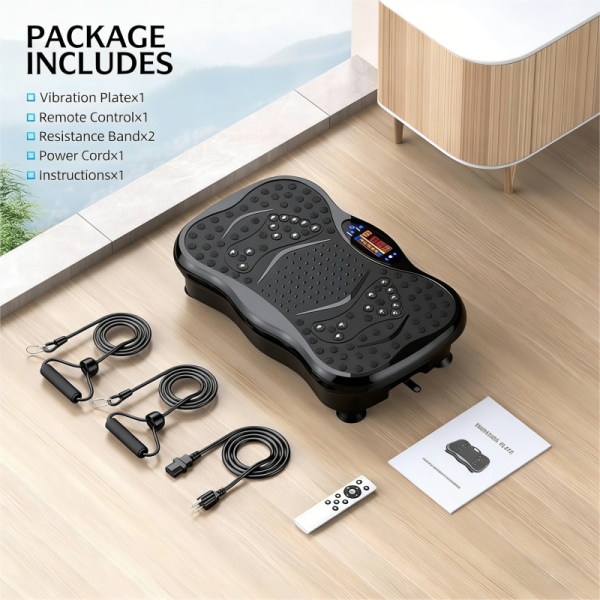 Whole Body Vibration Plate Exercise Machine with Touch Screen & Remote Control