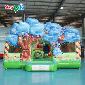 Customized Inflatable Bouncer Slide 6X6X4.3MH Print Avaliable PVC