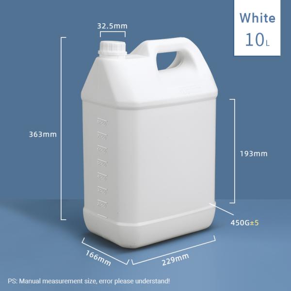 HDPE Plastic Fluoride Transparent Reagent Bottle 1000ml 1L For Chemical Packaging