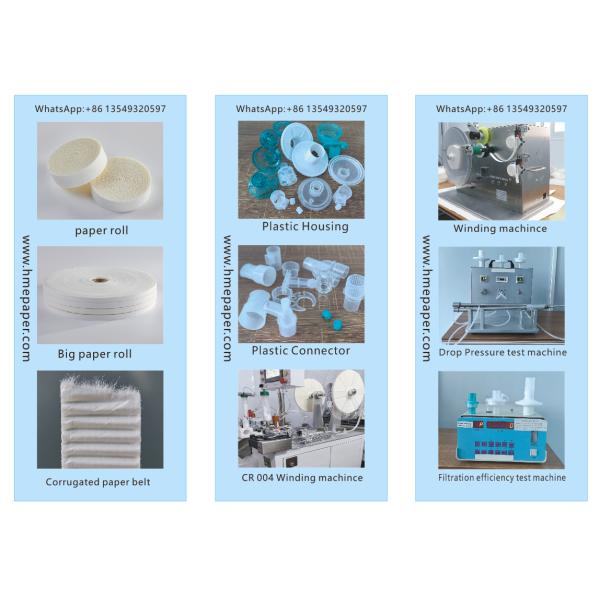 Round Electrostatic Filter Cotton Paper Customizable For Spirometry Filter / BV Filter / HME Filter