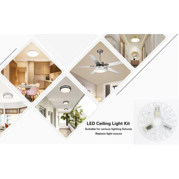 ERP Rosh LED Modules 5CCT 12W/18W/24W DIP Switch Ceiling Light Fan With Witch Power Replaces LED Module