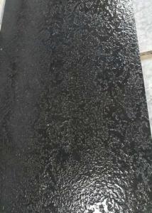 China Nero Angola Black Polished Granite Tiles Sawn Flamed French Pattern Skirting on sale