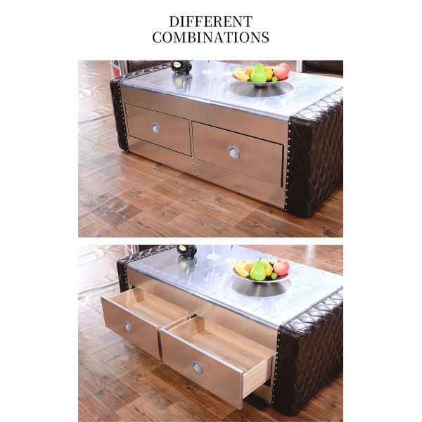 Nidea #8601 Customized Handmade Industrial Design Aluminum Coffee Table for Living Room & Hotel Use
