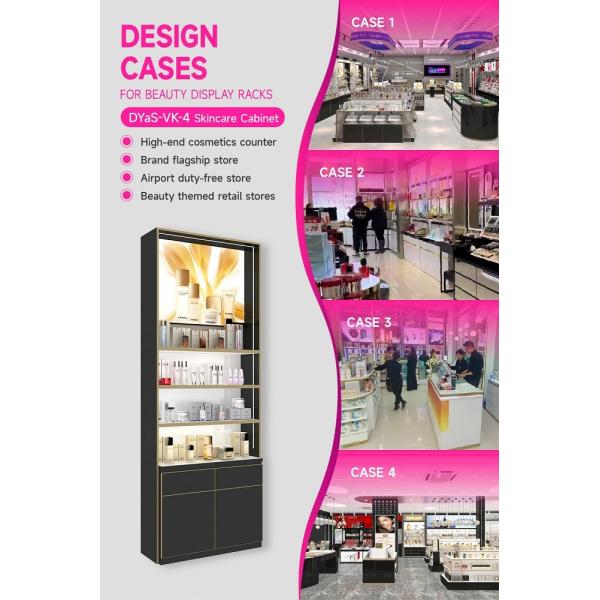 DYaS-VK-4 Skincare Display Cabinet with Soft Film Light Box and Embedded LED Strips