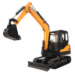 Buy cheap 6.5 Ton Steel Track Small Ditch Digger Excavator Small Size With Kubota Engine product