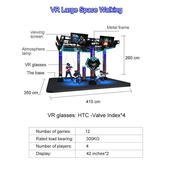 VR Large Space Walking VR Immersive Game Multiplayer 9D VR Simulator