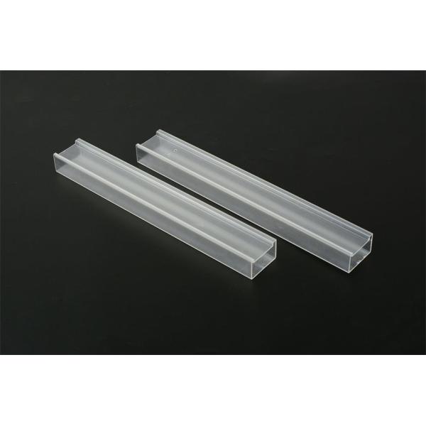 ABS U Channel Cable Trunking System Clear Square Packing Tube Plastic Profiles Customized