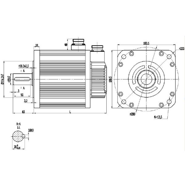 Great quality AC servo motor 180ST-M27015 4.3KW 1500RPM 27Nm