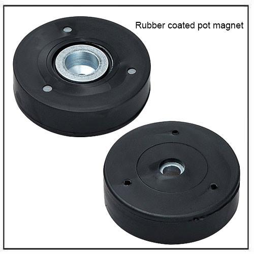 Quality rubber-coated component magnets base with internal thread for sale