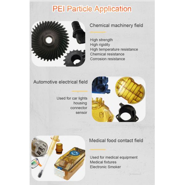 RoHS Polyetherimide PEI Particle Resin Material plastic pellets for molding