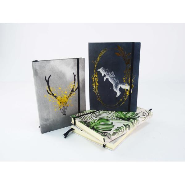 Paper Cover Hardcover Notebook Printing Gold Foil Diary A5 Hardbound Notebook