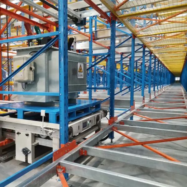 Radio Shuttle Rack FIFO LIFO Dual Mode Pallet Racking System Fire Access Both Ends Loading
