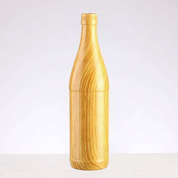 Clients' Specific Requirements Wood Pattern Style 75cl Glass Bottles for Wine and Beer