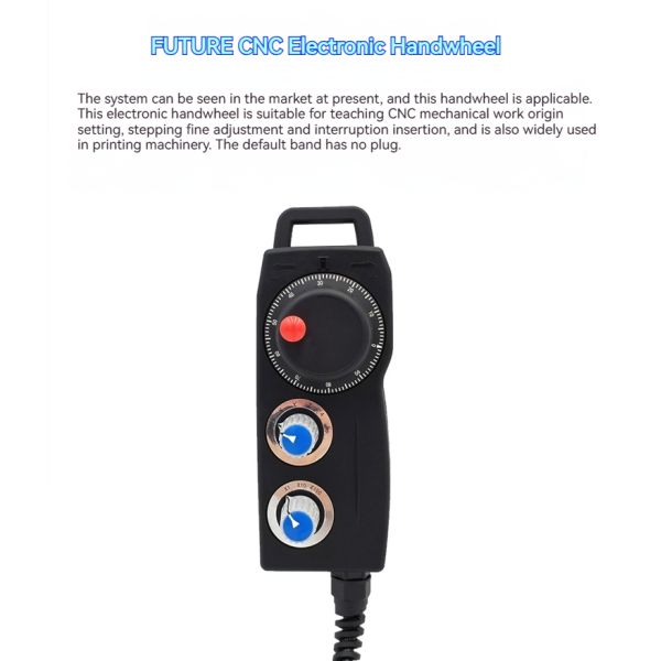 FUTURE Electronic Handwheel 4/6 Axis Pulse Generator 100PPR 5V DC MPG for Fanuc CNC Machine PLC System