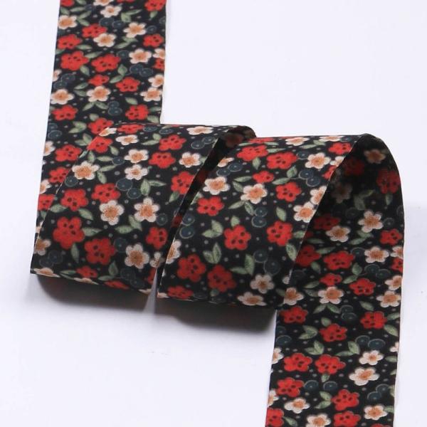 Personalized Eco Friendly 25mm Branded Fabric Tape Roll OEM/ODM Service Printed Pattern Ribbon