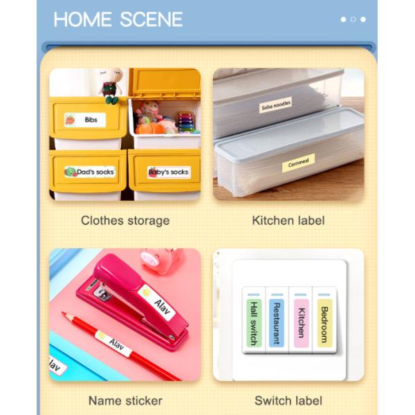 15mm Barcode Label Making Machine Printer 60mm/s Mini Thermal Sticker Printer