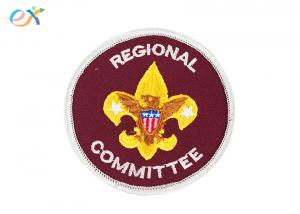 Buy cheap Red Color Round Personalised Embroidered Badges Clothing Patch For Boy Scout product