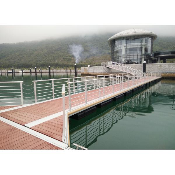 Aluminum Alloy Floating Dock Silver Marine Platform Customized For Durability Floating Bridge Pontoon For Boat Yacht Use