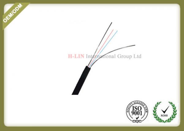 Quality G657A1 indoor FTTH Fiber Optic Cable with black color LSZH jacket for sale
