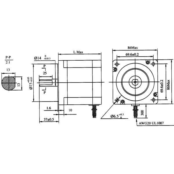 Nema34 Stepper Motor 116mm Dual Shaft 34HS4802B For CNC Router Milling Machine