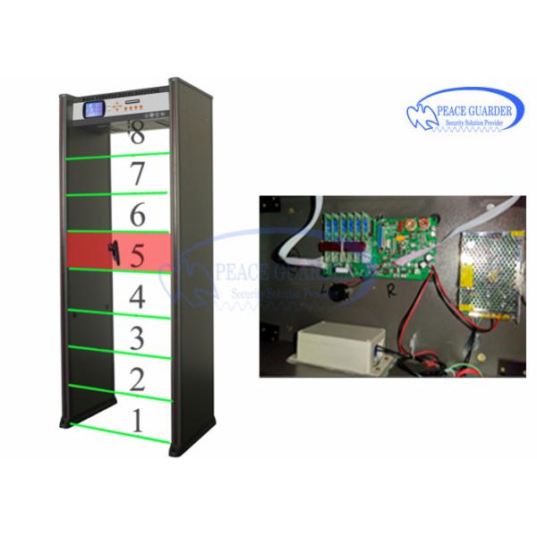 Hospital Economical Security Metal Detector Gate 6 Zones With LED Alarm System