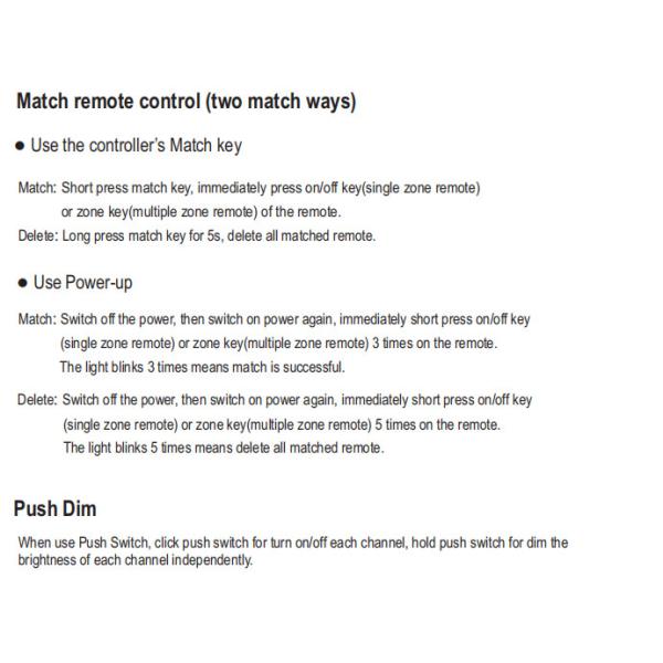 RF Wireless RGBW LED Strip Controller With Auto - Transmitting Function