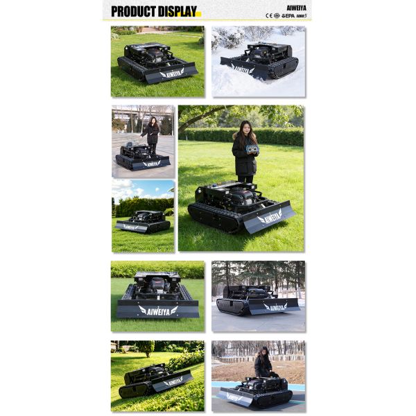 US Spot CE All Terrain Crawler Remote Control Lawn Mower, High Slope Mountain Land Clearing, Large Cutting Blade